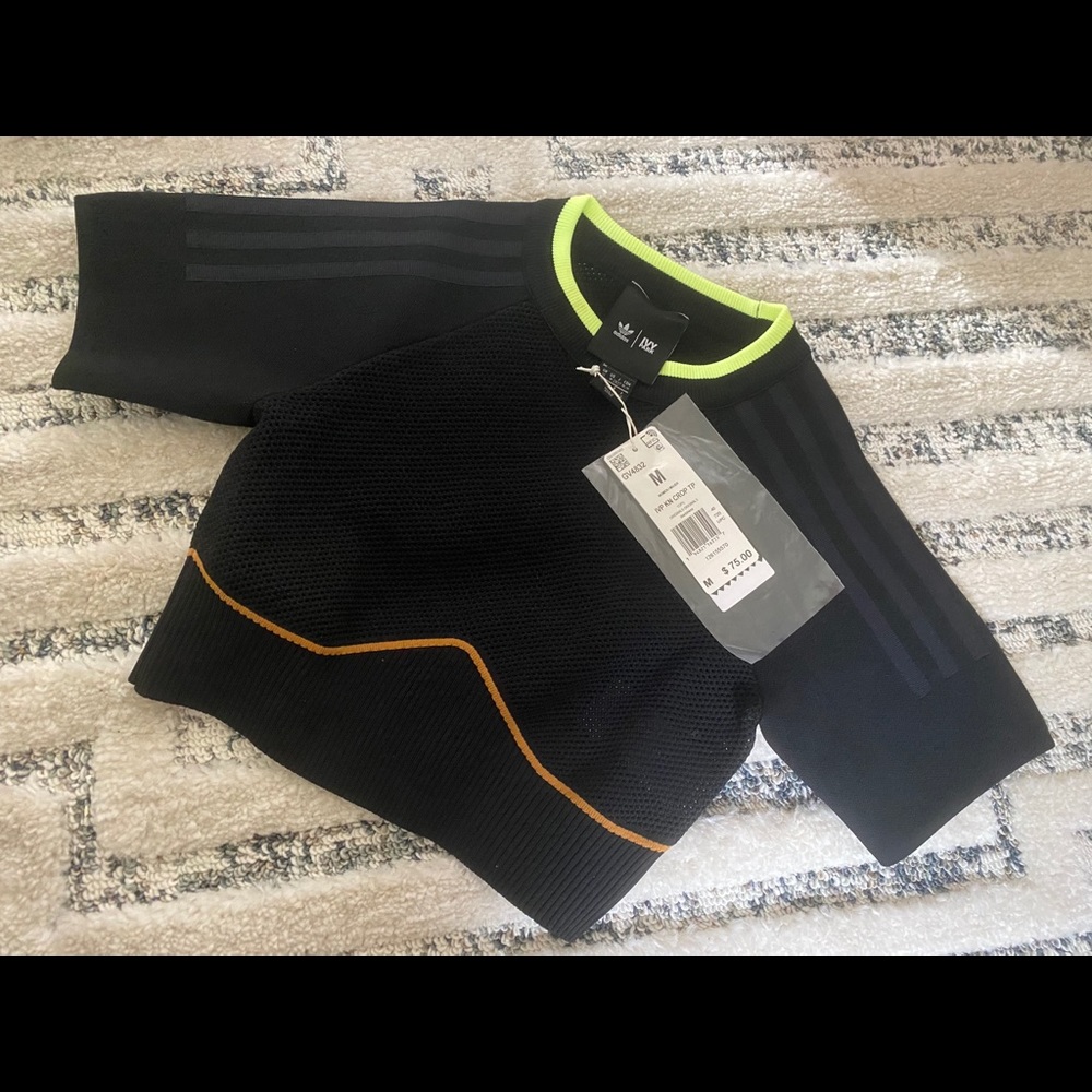 adidas x IVY PARK Black Knit Crop Top